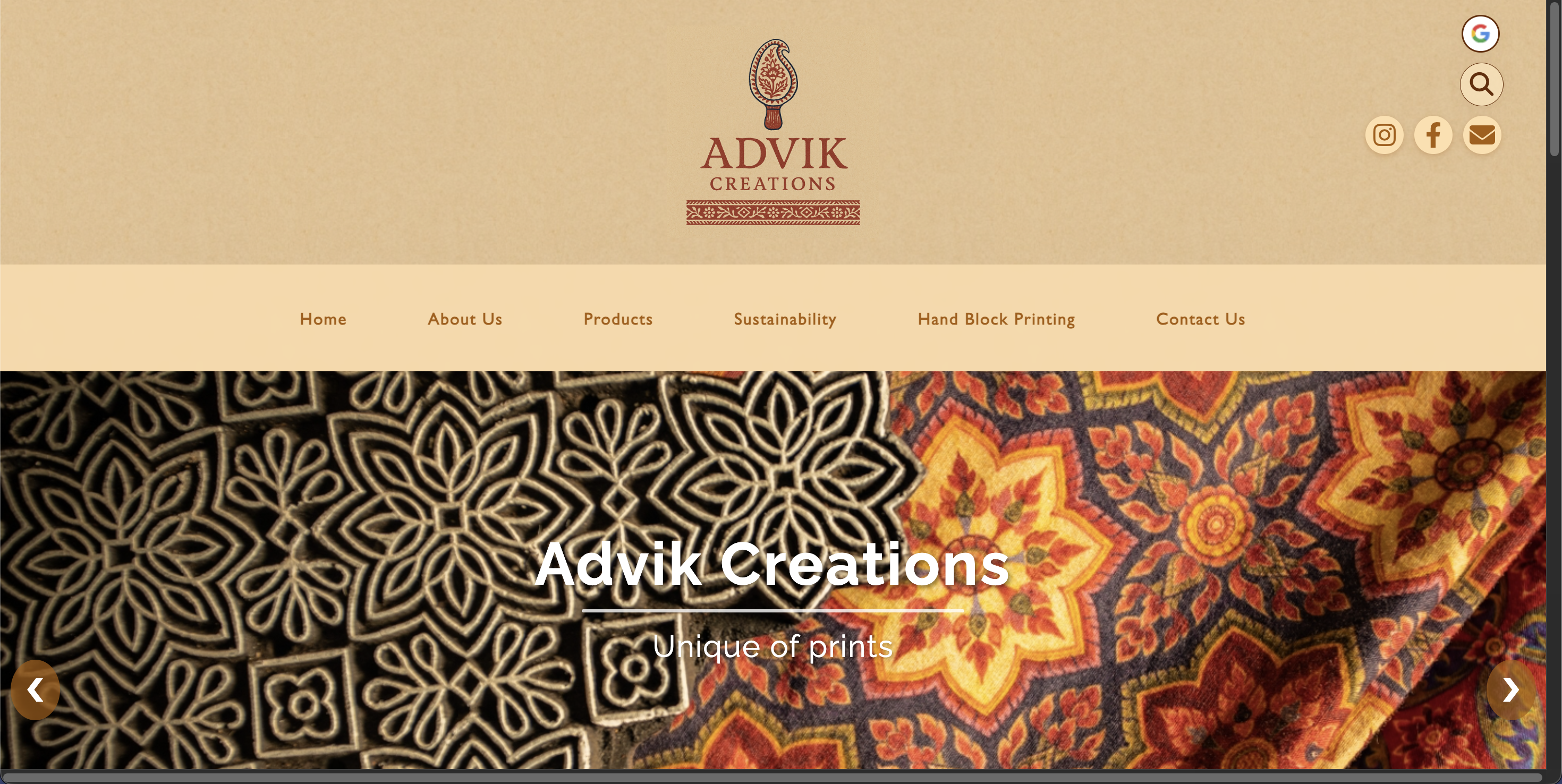 Advik Creations Business Website